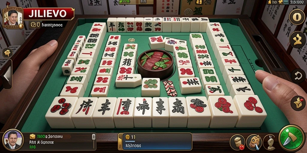 Tampilan gameplay seru dalam permainan Mahjong JILIEVO.