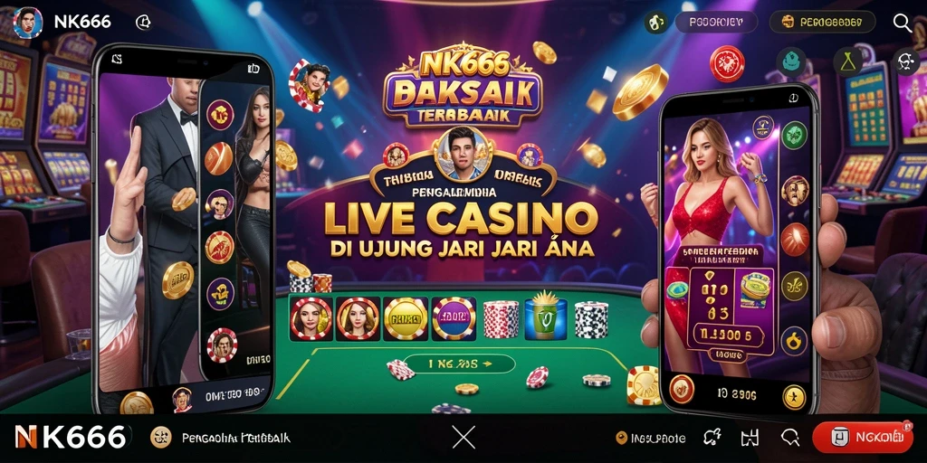 Tampilan gameplay Live Casino yang real-time dan interaktif.
